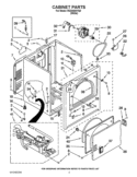 CABINET PARTS Diagram and Parts List for RGD4640YQ0  Roper Dryer