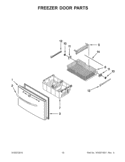 FREEZER DOOR PARTS Diagram and Parts List for GI6FARXXY08  Whirlpool Refrigerator