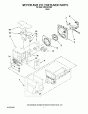 MOTOR AND ICE CONTAINER PARTS Diagram and Parts List for GI5SVAXVB02  Whirlpool Refrigerator