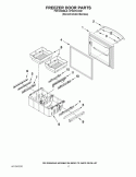 FREEZER DOOR PARTS Diagram and Parts List for KFIS27CXMS1  KitchenAid Refrigerator