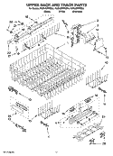 UPPER RACK AND TRACK PARTS Diagram and Parts List for KUDU02FRBL4  KitchenAid Dishwasher