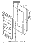 DOOR, LIT/OPTIONAL Diagram and Parts List for EV200NXKW1  Whirlpool Freezer