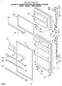 DOOR Diagram and Parts List for ET16JKYDN00  Whirlpool Refrigerator