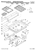 Part Location Diagram of WPW10175858 Whirlpool Cooktop - White