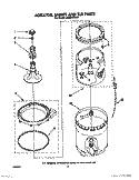 AGITATOR, BASKET AND TUB Diagram and Parts List for LA8200XWW1  Whirlpool Washer