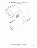 TOP GRILLE AND UNIT COVER PARTS Diagram and Parts List for KSSS36FTX03  KitchenAid Refrigerator