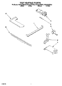 TOP VENTING PARTS Diagram and Parts List for KGSA906PBL00  KitchenAid Range