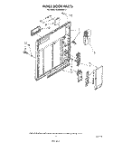 INNER DOOR Diagram and Parts List for DU5000XW0  Whirlpool Dishwasher