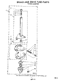 BRAKE AND DRIVE TUBE Diagram and Parts List for LA5600XPW4  Whirlpool Washer