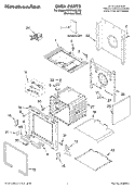 OVEN, LITERATURE Diagram and Parts List for KDRP463LSS0  KitchenAid Range