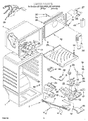 LINER Diagram and Parts List for 8ET18NKXFW02  Whirlpool Refrigerator