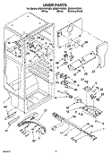 LINER PARTS Diagram and Parts List for ER8MHKXRB01  Whirlpool Refrigerator