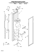 FREEZER DOOR Diagram and Parts List for KSRG25FKBL03  KitchenAid Refrigerator