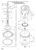 AGITATOR, BASKET AND TUB Diagram and Parts List for LXR9245EZ2  Whirlpool Washer