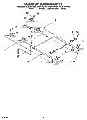 COOKTOP BURNER PARTS Diagram and Parts List for YKGRT607HT9  KitchenAid Range
