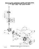 BRAKE, CLUTCH, GEARCASE, MOTOR AND PUMP Diagram and Parts List for LA5300XTN1  Whirlpool Washer