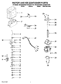 MOTOR AND ICE CONTAINER PARTS Diagram and Parts List for GC3SHEXNQ04  Whirlpool Refrigerator