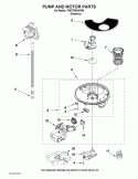 PUMP AND MOTOR PARTS Diagram and Parts List for 7WDT790SAYM0  Whirlpool Dishwasher