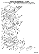 REFRIGERATOR SHELF PARTS Diagram and Parts List for KSRL25FTST00  KitchenAid Refrigerator