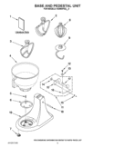 BASE AND PEDESTAL UNIT Diagram and Parts List for KSM88PSQPT0  KitchenAid Mixer
