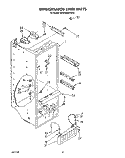 REFRIGERATOR LINER Diagram and Parts List for 3ED25RQXXW00  Whirlpool Refrigerator