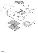 OVEN PARTS, MISCELLANEOUS PARTS Diagram and Parts List for WLP32800  Whirlpool Range