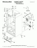 CABINET PARTS Diagram and Parts List for KFIS20XVMS7  KitchenAid Refrigerator