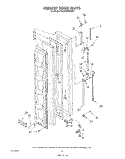 FREEZER DOOR Diagram and Parts List for RS22AMXVW00  Roper Refrigerator