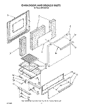 OVEN DOOR AND BROILER Diagram and Parts List for SF0100ERW6  Whirlpool Range