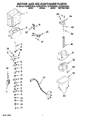 MOTOR AND ICE CONTAINER PARTS Diagram and Parts List for GC5SHEXNT04  Whirlpool Refrigerator