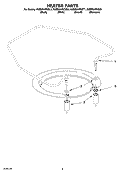 HEATER PARTS Diagram and Parts List for KUDM01FKWH1  KitchenAid Dishwasher