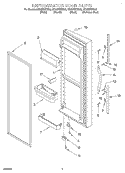 REFRIGERATOR DOOR Diagram and Parts List for GD25DIXHT00  Whirlpool Refrigerator