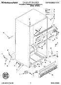 CABINET Diagram and Parts List for KTRS25QAWH12  KitchenAid Refrigerator