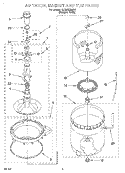AGITATOR, BASKET AND TUB Diagram and Parts List for 3LSR6233EQ0  Whirlpool Washer