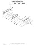 UPPER DOOR PARTS Diagram and Parts List for GGG390LXB03  Whirlpool Range