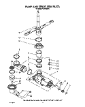 PUMP AND SPRAY ARM Diagram and Parts List for TUD3000Y0  Whirlpool Dishwasher