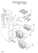 FREEZER LINER Diagram and Parts List for 4KSRS25QFW01  KitchenAid Refrigerator