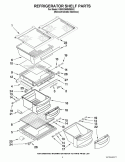 REFRIGERATOR SHELF PARTS Diagram and Parts List for KSRS25MWMS02  KitchenAid Refrigerator