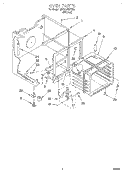 OVEN Diagram and Parts List for 4RF302BXDW0  Whirlpool Range