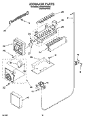 ICEMAKER PARTS, OPTIONAL PARTS Diagram and Parts List for KSRW25CRSS02  KitchenAid Refrigerator