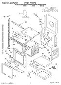 OVEN PARTS Diagram and Parts List for KEMC307KBL01  KitchenAid Microwave Oven Combo