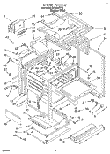 OVEN Diagram and Parts List for SF365BEYQ5  Whirlpool Range