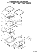 REFRIGERATOR SHELF PARTS Diagram and Parts List for GC5SHEXNQ05  Whirlpool Refrigerator