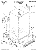 CABINET Diagram and Parts List for 3VED29DQAW01  Whirlpool Refrigerator