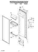 REFRIGERATOR DOOR PARTS Diagram and Parts List for ED5JVEXTS00  Whirlpool Refrigerator