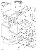 LINER Diagram and Parts List for 8VET0WPKKQ00  Whirlpool Refrigerator