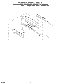 CONTROL PANEL Diagram and Parts List for RBS245PDT12  Whirlpool Wall Oven