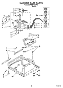 MACHINE BASE PARTS Diagram and Parts List for 7MLSR8544JT6  Whirlpool Washer