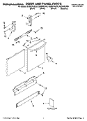 DOOR AND PANEL PARTS Diagram and Parts List for KUDI01FLBL0  KitchenAid Dishwasher