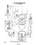 TUB AND BASKET Diagram and Parts List for LA5580XMW1  Whirlpool Washer